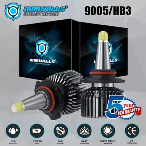 6-SIDES 9005 LED Headlights High or Low Beam 48W 6500K White Lamps Super Power - Picture 1 of 12