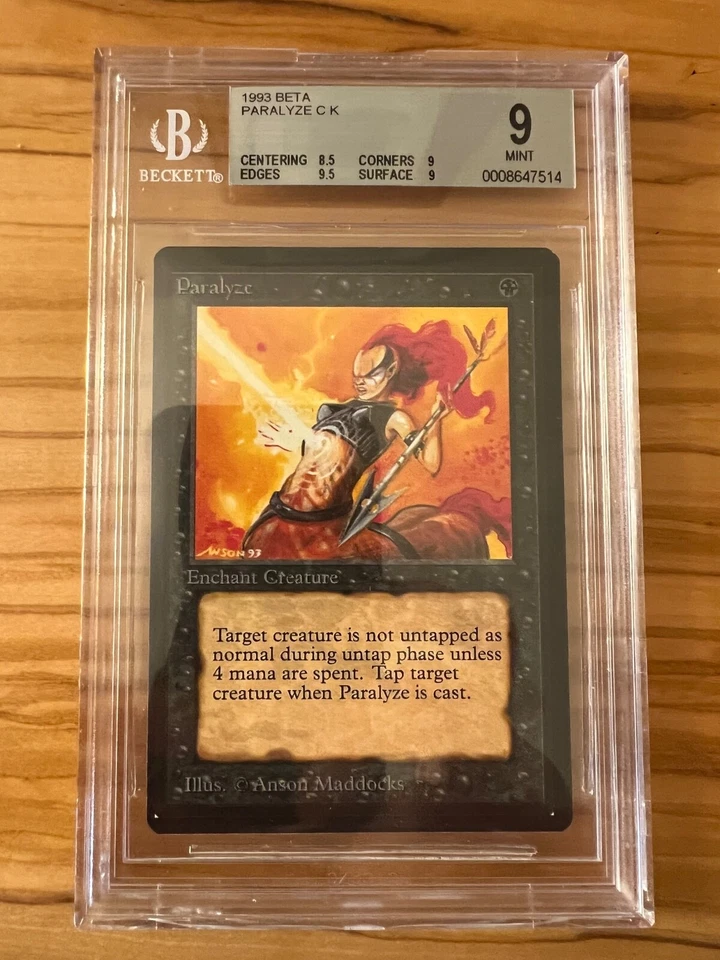 Magic the Gathering MTG Beta Paralyze BGS 9  (Beta Bob) - Image 1 of 1