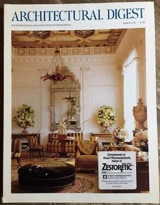 ARCHITECTURAL DIGEST Magazine March 1991 Design Mona Ackerman Charles Moore - Foto 1 di 3