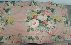 Almohada con volantes vintage Ralph Lauren Cynthia KING ROSA-Tan bonita-Algodón - Imagen 1 de 12