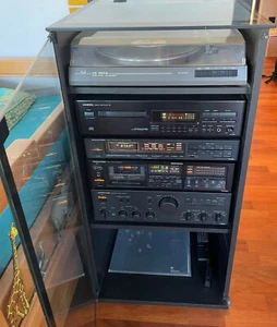 Onkyo Anlage Verstärker, Tapedeck, CD-Player, Turner, Plattenspieler, Rack - Bild 1 von 1
