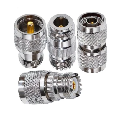 4 Pc UHF Male PL259 Female SO239 to Type N Male Female RF Connector Adapter Kit - Image 1 of 4
