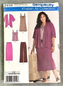 Simplicity 2419 Dress Top Pants Jacket Skirt 5 Styles Sz 20 to 28 - Picture 1 of 2