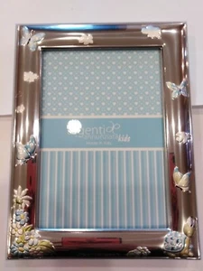 PORTAFOTO BIMBO CELESTE (18CM X 23CM) IN LEGNO E ARGENTO 925 , NUOVA CON SCATOLA - Imagen 1 de 2
