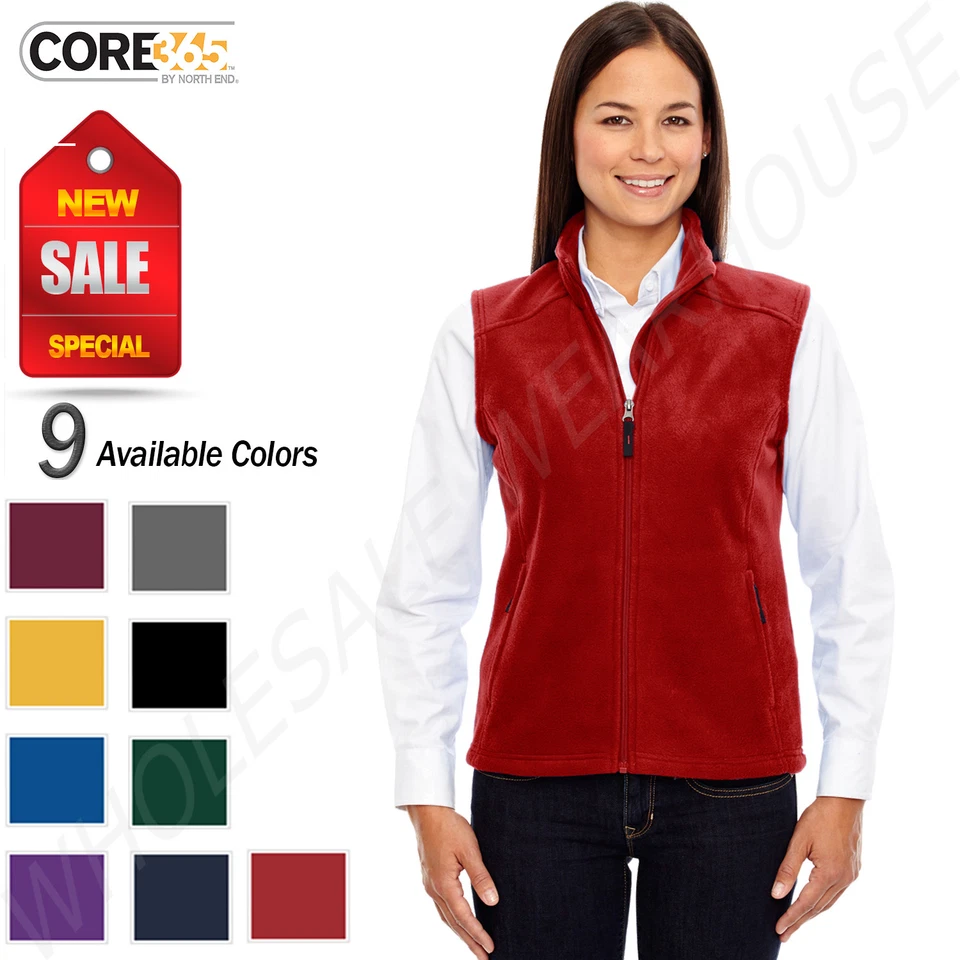 NUEVO Chaleco polar Core 365 premium para mujer con bolsillos con cremallera 100 % poliéster M-78191 Foto 1 de 1