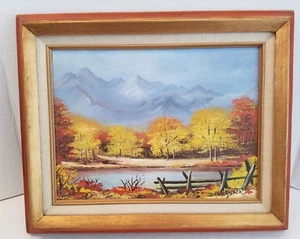 Deb Van Wagner Painting In Wooden Frame Signed~Personal Note On Back 16 x 13 x 2 - Picture 1 of 5