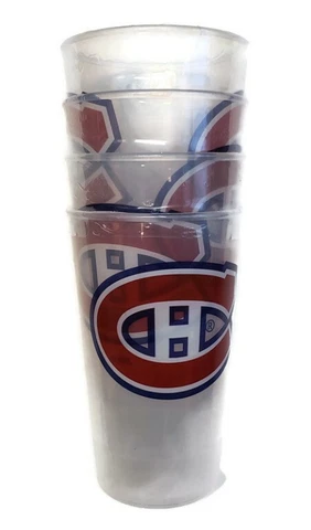 NHL Montreal Canadiens 4 Pack Tumblers 16 oz Tumbler Set Party Games Man Cave Cover