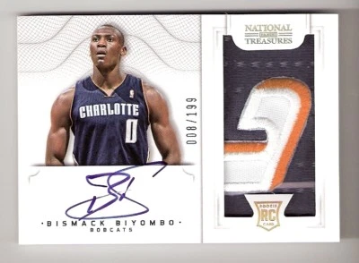 Camiseta deportiva Bismack Biyombo 12/13 National Treasures Auto RC #106 SN#008/199 #8 Foto 1 de 2