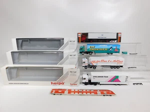 Cg569-1# 4X Herpa H0/1:87 Sattelzug Daf: 142601+142304+035804+827220, Top+Box - Picture 1 of 5
