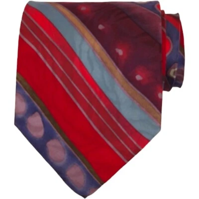 Corbata clásica de diseñador ART WAVE para hombre 3,75 arte abstracto a rayas 100 % seda Foto 1 de 4