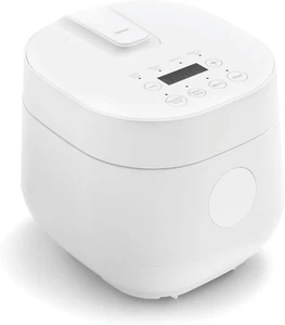 4-Cup Digital Rice Cooker with Removable Ceramic Pot, White - Picture 1 of 12