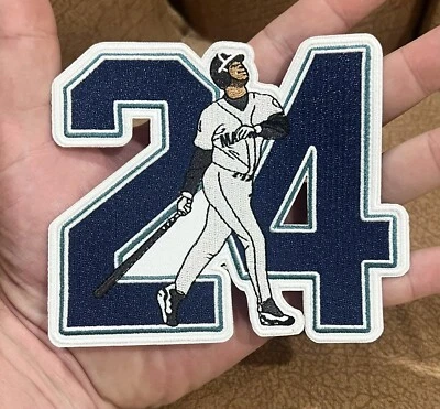 RARE Ken Griffey Jr. “The Kid” 4.75in Seattle Mariners Sew On Patch HOF Logo - Image 1 of 2