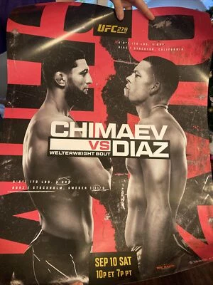 UFC 279 18x24 *IMPRESIÓN ORIGINAL*Póster promocional con Chimaev vs Díaz Foto 1 de 4