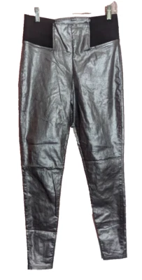 SIMPLY VERA Metallic Silver Skinny Legging Pants Medium  Spacecore Futuristic - Image 1 of 4