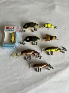 (Lot Of 8 ) Vintage Rebel Crawfish/ Frog/Misc. Crankbait Fishing Lures