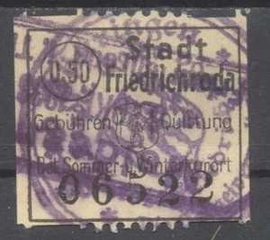 Germany local revenue Friedrichroda Thuringia fiscal Stempelmarke - Picture 1 of 1