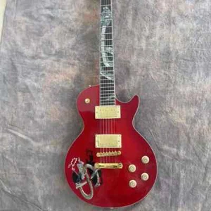 Hot Sale Electric Guitar Red Snake Six String Ebony Fingerboard Gold Accessories - Picture 1 of 6