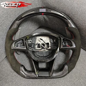 LED Carbon Fiber Steering Wheel for Mercedes-Benz C43 C63 E43 E63 S63 S65 AMG - Picture 1 of 6