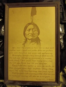 Sitting Bull At Powder Ridge 1877 In Custom Frame  - Picture 1 of 3