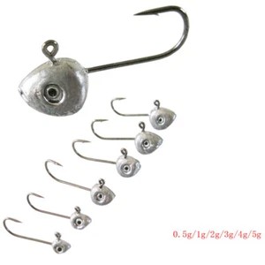 50PCS Mini Piombo Jig Heads Ganci da Pesca Bass Crappie 0,5/1/2/3/4/5g - Foto 1 di 6