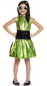 New The Powerpuff Girls Costume ButterCup Child Medium 7-8 yrs - Picture 1 of 1