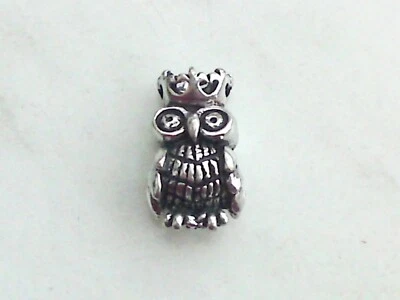 Beads Eule mit Krone 19mm Großloch Perlen Uhu Vogel Spacer Schmuck Deko Basteln - Bild 1 von 2