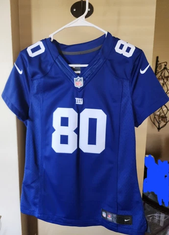 Victor Cruz Jersey New York Giants NFL Nike On Field Women's Medium M Blue Cover
