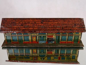 BING Allemagne gare Victoria station train en HO tôle 27 x 8 x 9 cm - Imagen 1 de 9