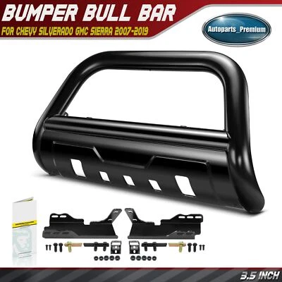 Protetor de grade de para-choque dianteiro Bull Bar 3,5" para Chevy Silverado GMC Sierra 2007-2019 - Imagem 1 de 4