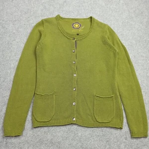 Cárdigan para mujer Gudrun Sjoden talla S verde algodón botones suéter bolsillos jersey - Imagen 1 de 14