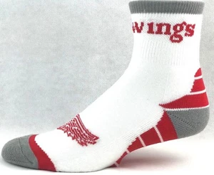 Detroit Red Wings White Vortex Red Block Bottom Quarter Socks - Picture 1 of 3