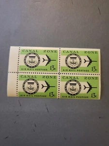 Sellos Canal Zone Scott #C50a nunca articulados, bloque de placas - Imagen 1 de 1