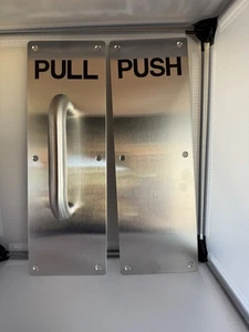 Commercial Stainless Steel Push Pull Door Handles - NEW - Picture 1 of 1