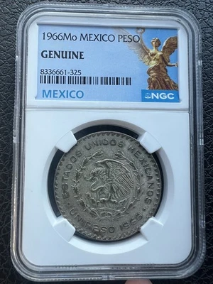 1966 Mexico Un Peso Mo Silver Coin – José Morelos – Vintage Mexican Peso - Image 1 of 4