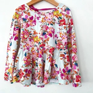 Ricrac & Ruffles Girls Floral Peplum Top | Size 7 - Picture 1 of 7