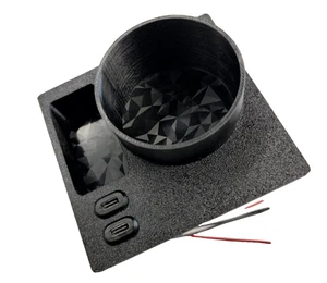 Getränkehalter Ablagefach 2USB-C Upgrade statt Aschenbecher für Ferrari F355 Cup - Picture 1 of 9