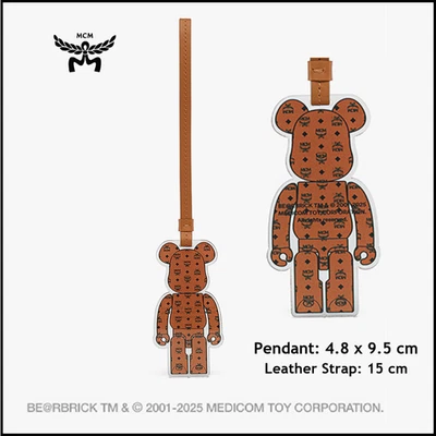 BEARBRICK x MCM Leather Strap + Acrylic CHARM Genuine MXZFATA27CO *Paid US-duty - Image 1 of 4