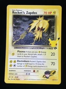 Rocket's Zapdos 15/132 Celebrations: Classic Collection Holo - Picture 1 of 2