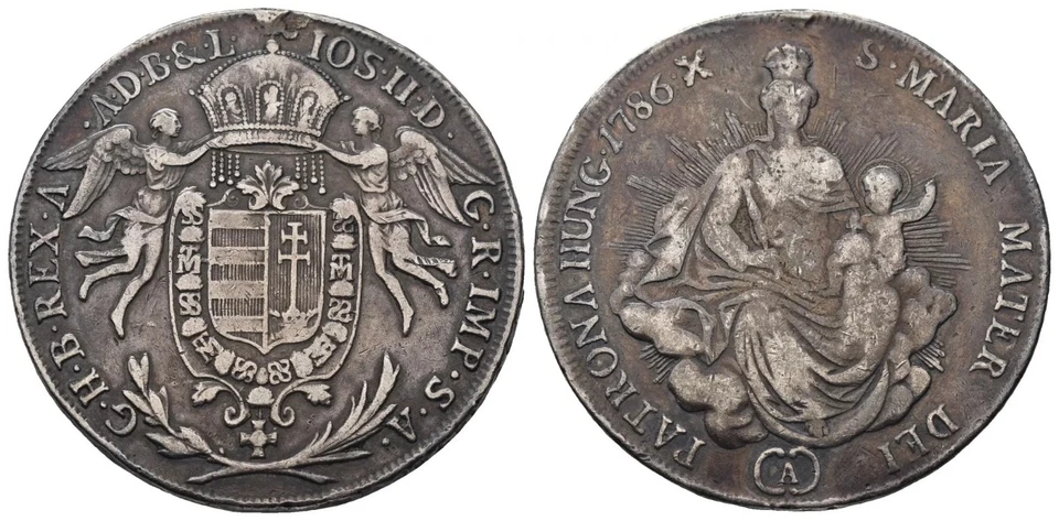 Austria Hungary - Austria 1/2 Thaler 1786 A - Silver 0.833, Ø 33mm Km#399 - Image 1 of 1
