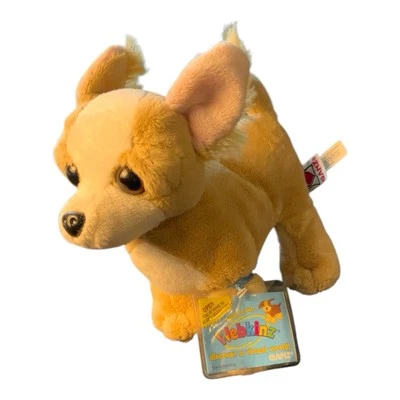 Ganz Chihuahua Peluche Perro 8" Webkinz Beige y Blanco Peluche De Pie Foto 1 de 4