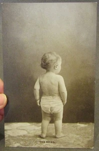 Antike Postkarte von Baby in Windeln ca. 1900 - Bild 1 von 2