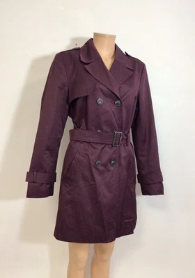 Chaqueta gabardina clásica borgoña para mujer 14 Foto 1 de 4