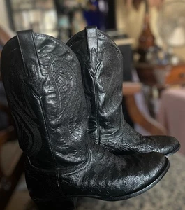 Resistol Ranch Cowboy Western Boots Black Men’s Size 10.5 - Picture 1 of 13