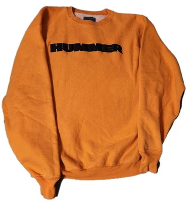 🔥 Sudadera De Colección Steve And Barry’s Hummer Para Hombre Talla XXL Naranja Negra Y2K Foto 1 de 4