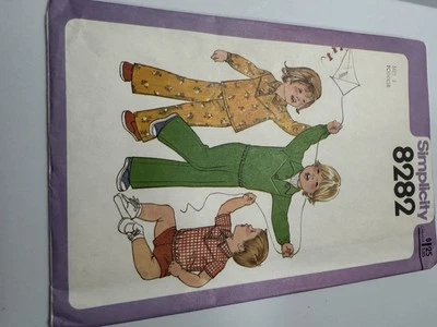 VTG Simplicity Pattern 8282 Toddler Pants | Shorts | Pullover Top SZ 1 UC;FF - Image 1 of 3