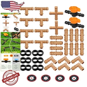 Versatile 36-Piece Drip Irrigation Kit for 1/2" Tubing - Easy Setup & Water Wise - Picture 1 of 11