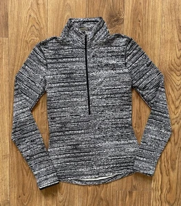 Nike Pro Dri Fit Compression T-Shirt Womens Size S 1/2 Zip Long Sleeve Gym Top - Picture 1 of 10