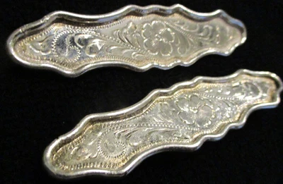 2 Elegant Quality Vintage Silver Concho Bar trim Show halter Bridle-Breastcollar - Image 1 of 4