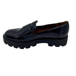 Franco Sarto Brindy Platform Patent Black Loafer Chunky Lug Shoes Size 7M - Picture 1 of 14