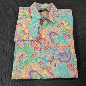 Lauren Ralph Lauren Pyjama-Shirt mit Knopfleiste Large Damen bunt Paisley - Bild 1 von 8